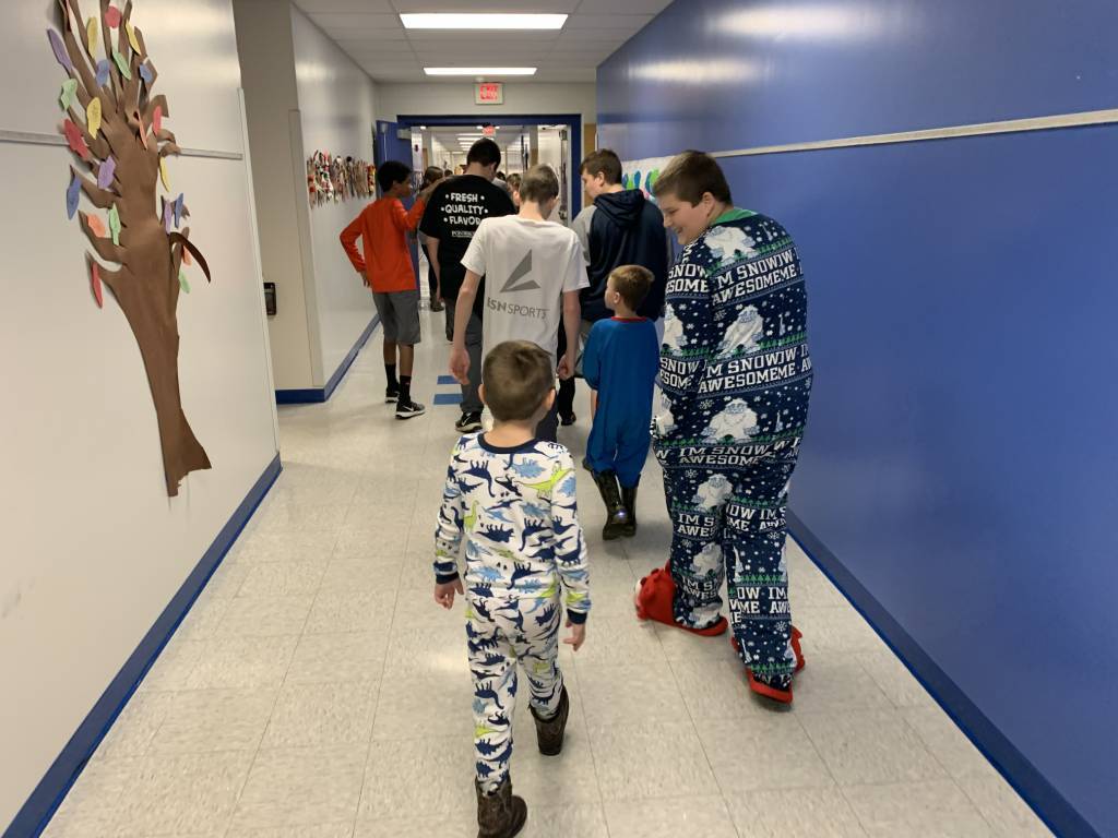 7th Grade Hosted a Christmas Party for Their Kindergarten Buddies