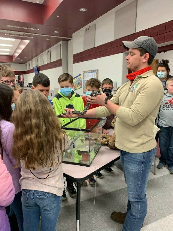 Aaron Crank visited 4th Grade Science to talk about Animals and Their Habitats